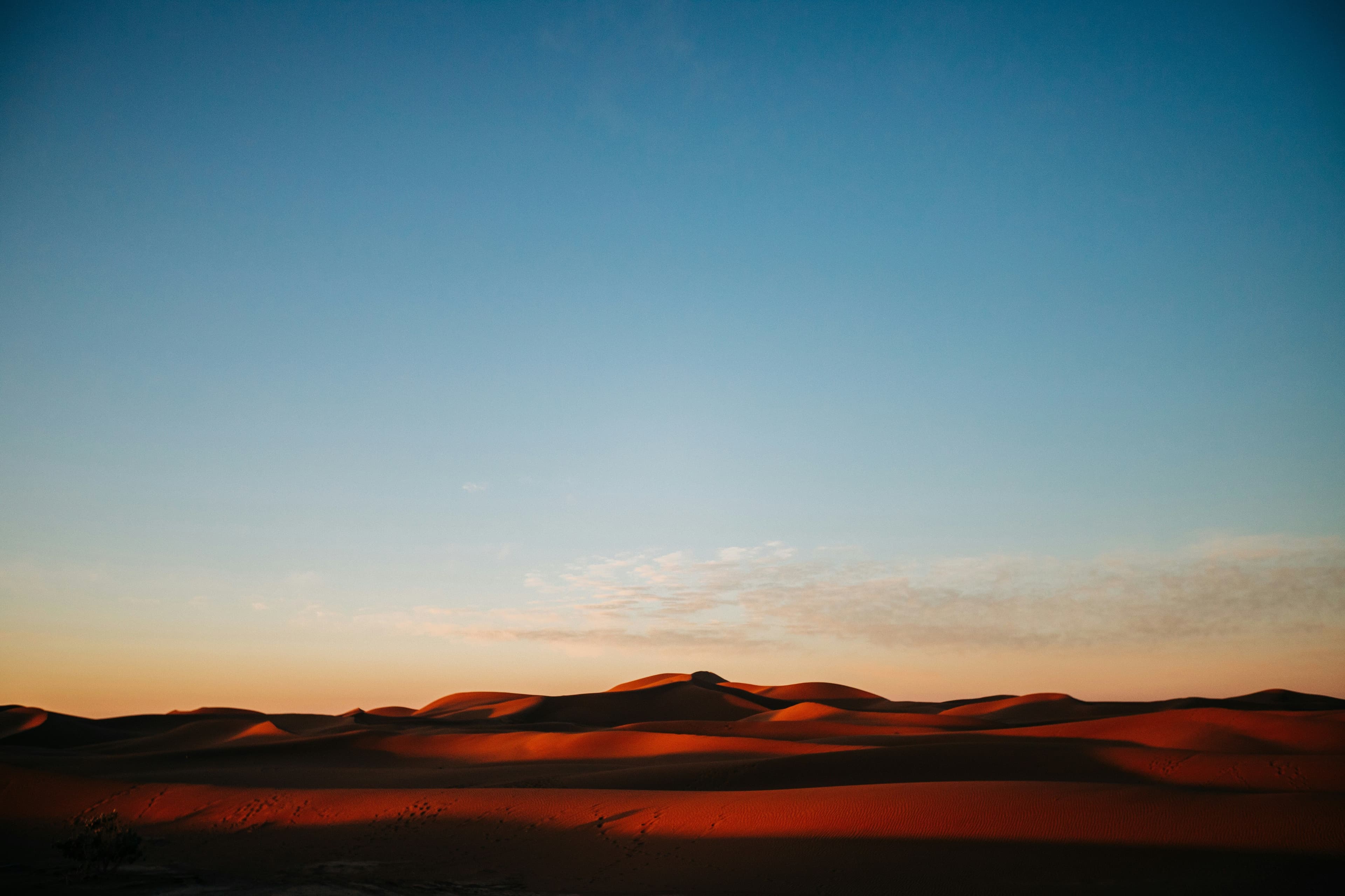 The dunes at dusk, minutes from the edge of the tombs.