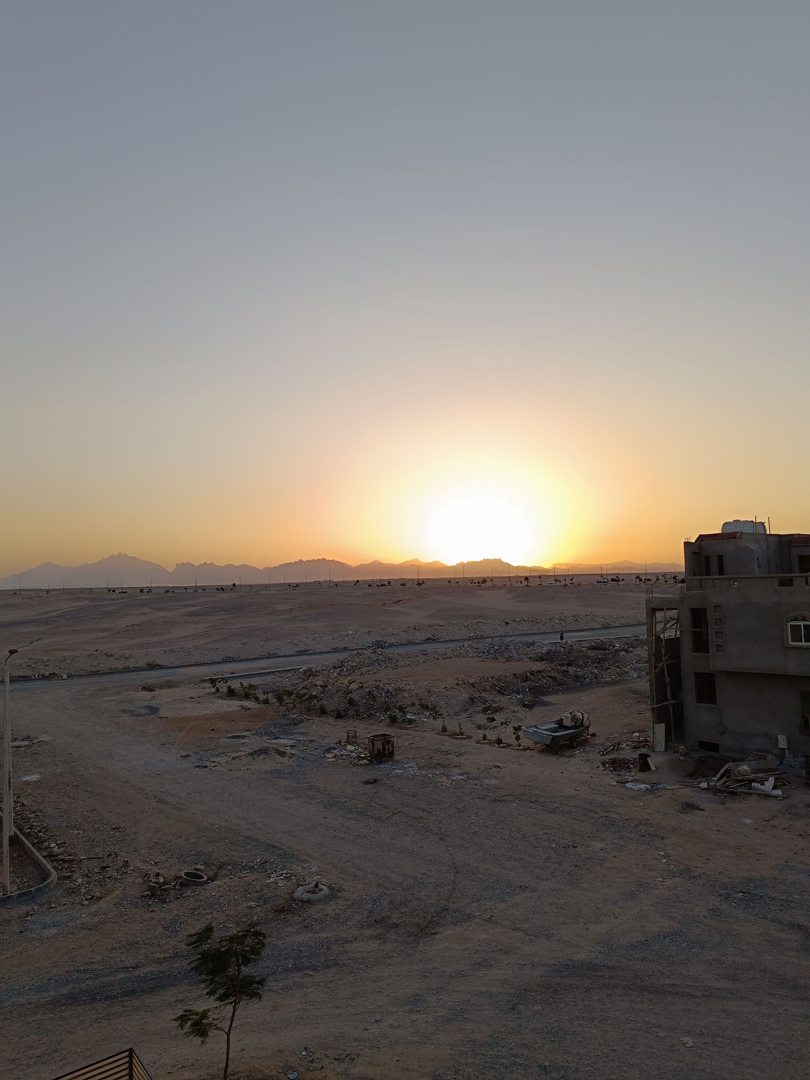 The desert edge above the valley.