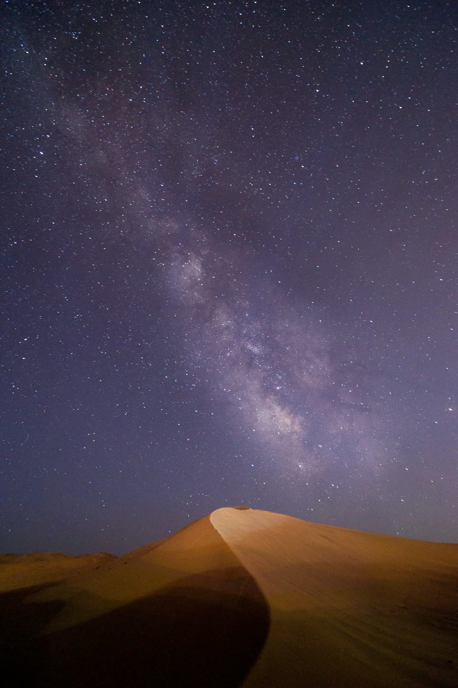 The Milky Way over the dunes