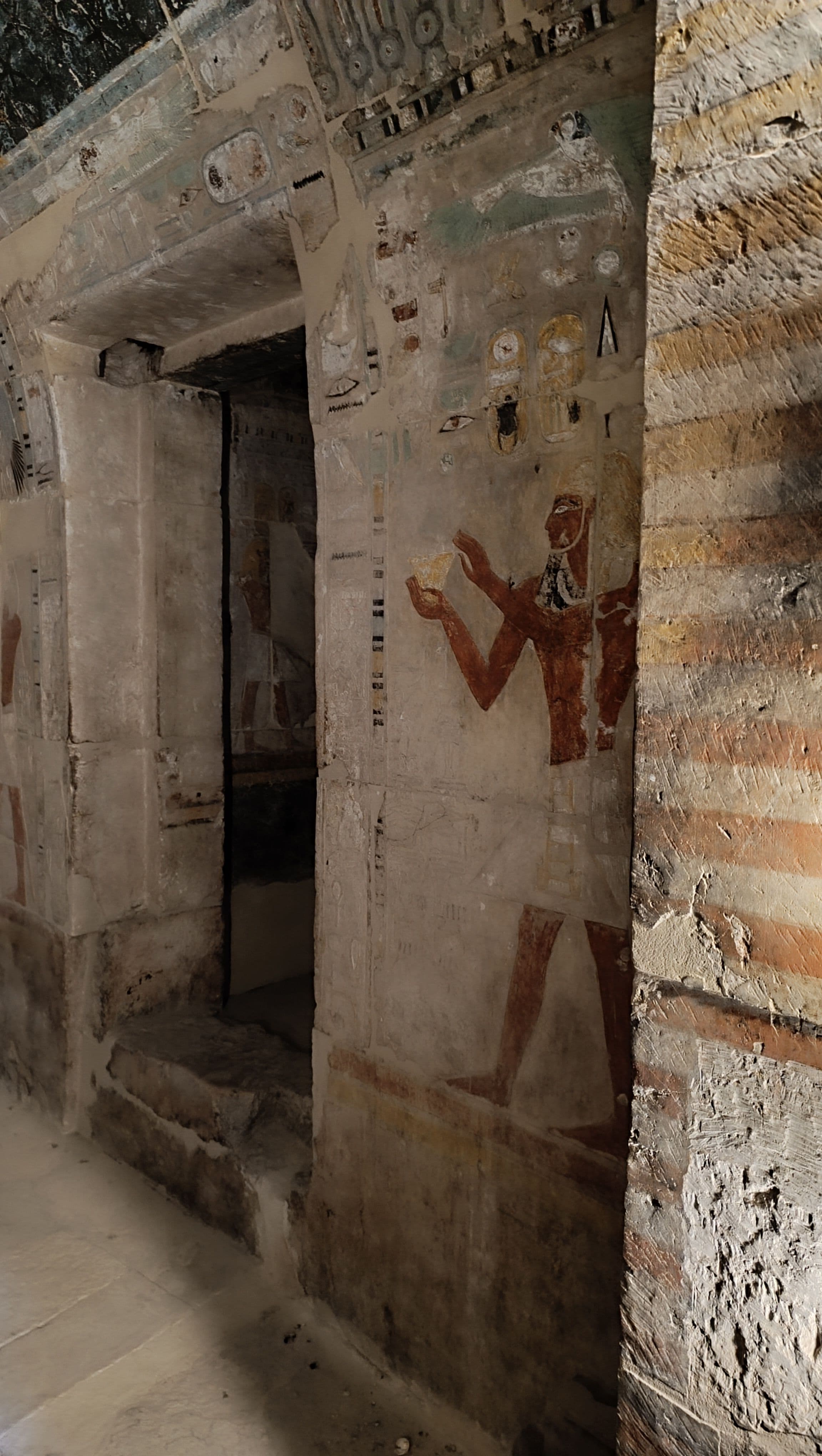 Painted relief inside a royal tomb